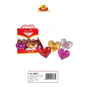 SAN VALENTINO CUSCINO CUORE 20 CM PAILLETTES REVERSIBILI ASS.