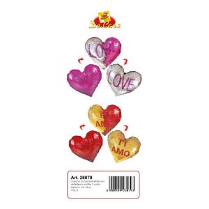 SAN VALENTINO CUSCINO CUORE 45 CM PAILLETTES REVERSIBILI ASS.