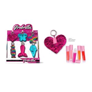 GIRABRILLA PORTACHIAVI E LIPGLOSS