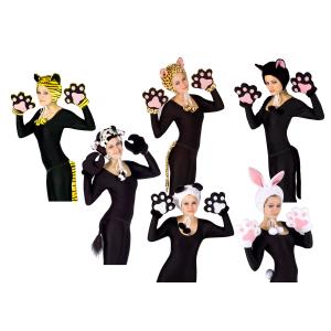 SET ANIMALI PELUCHE PANDA CONIGLIO E GATTO