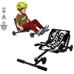 SWINGROLLER - KART SEGGIOLINO COME HOVERBOARD TRICICLO MANUALE PER BAMBINI MAX 50KG
