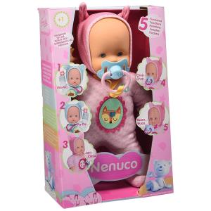 NENUCO - BAMBOLA SOFT 30 CM CON 5 FUNZIONI PIGIAMINO ROSA E CIUCCIO