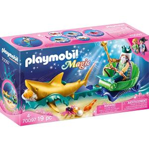 PLAYMOBIL MAGIC RE DEI MARI CON CARROZZA E SQUALO