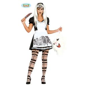 COSTUME RAGAZZA CATTIVA OSCURA ALICE DARK MIS. M 38-40