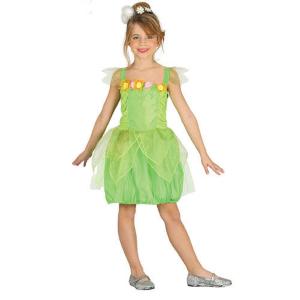 COSTUME FATA VERDE BAMBINA MIS. 5-6 ANNI TRILLY CAMPANELLINO