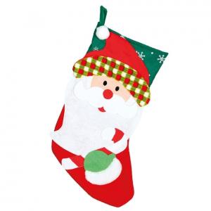 CALZA BABBO NATALE DECORATA 46 CM