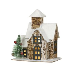 CASA INNEVATA CON LUCI 22.5X19.5X14 CM (CON BATTERIE)