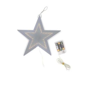 LUCE INFINITA STELLA COLOR ARGENTO 25 CM