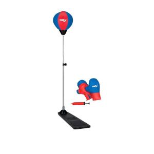 PUNCHING BALL con pedana, guantoni e pompa - altezza 90-125 cm.