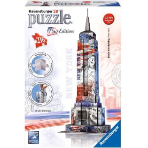 3D PUZZLE 216 PZ  FLAG EMPIRE STATE BUILDING NEW YORK ESC GIOCHERIA