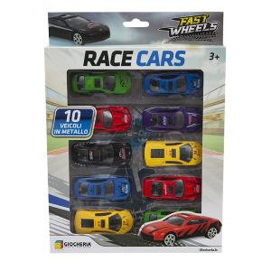 FAST WHEELS - CONF.10 AUTO DIE CAST 1:64 COLORI ASSORTITI