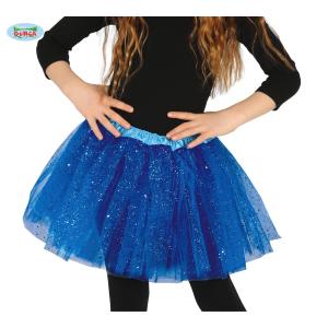 TUTU BLU SCURO CON GLITTER 30 CM