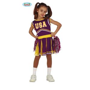 COSTUME CHEERLEADER TAGLIA 3-4 ANNI