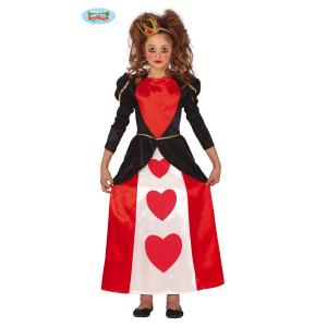 COSTUME REGINA DI CUORI TAGLIA 5-6 ANNI ALICE
