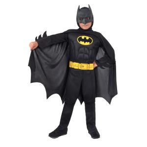 COSTUME BATMAN CON MUSCOLI TAGLIA 8-10 ANNI