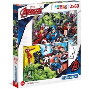 PUZZLE 2X60 SUPER COLOR MARVEL AVENGERS PROMO