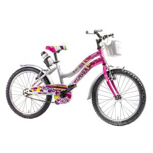 BICICLETTA 20 MTB  1 VELOCITÀ MOON - BIANCO/FUCSIA