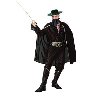 COSTUME CORSARO CAVALIERE NERO MIS. XL ZORRO