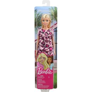 BARBIE - BIONDA CON ABITO ROSA A CUORICINI E SCARPE
