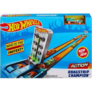 HOT WHEELS IN PISTA  DRAGSTRIP CHAMPION PISTA LANCIATORE