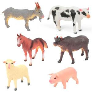 PARK&FARM - ANIMALI MORBIDI FATTORIA 6 SOGGETTI ASSORTITI 19/24CM