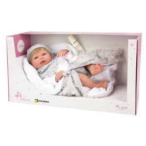 ARIAS - REBORN 45 CM CORPO MORBIDO BEBÈ ALEJANDRO ABITO GRIGIO