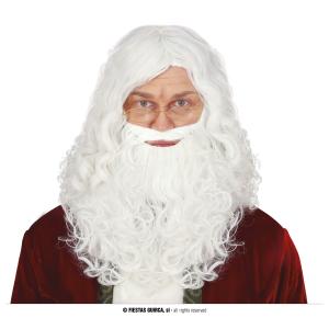PARRUCCA BABBO NATALE CAPELLI E BARBA EXTRALUNGA 
