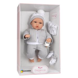 ARIAS - REBORN BEBÈ 33 CM COMPLETO GRIGIO