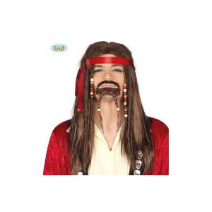 PARRUCCA RASTA CON PIZZETTO IN SCATOLA JACK SPARROW