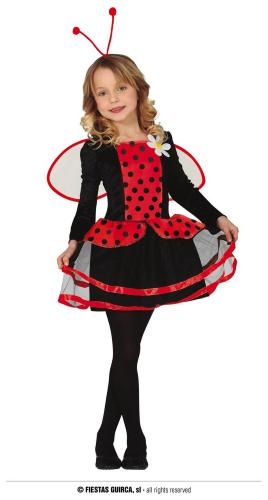 COSTUME COCCINELLA BAMBINA TAGLIA 7-9 ANNI