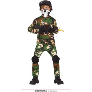 COSTUME MILITARE TAGLIA 10-12 ANNI SOLDATO