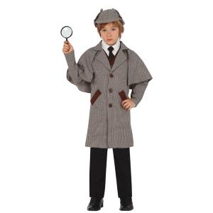 COSTUME DETECTIVE TAGLIA 10-12 ANNI SHERLOCK HOLMES