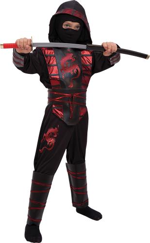 COSTUME NINJA FIGHTER BAMBINO - 7/8 ANNI