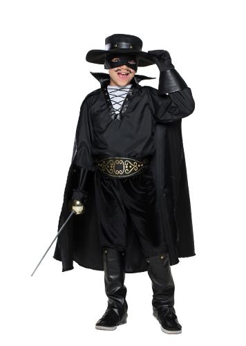 COSTUME CAVALIERE NERO ZORRO 5/6 ANNI