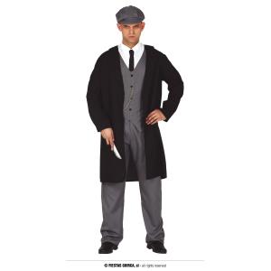 COSTUME GANGSTER INGLESE ADULTO TAGLIA 48-50 MAFIOSO PITCH