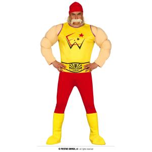 COSTUME LOTTATORE WRESTLING HULK HOGAN TAGLIA M 48-50