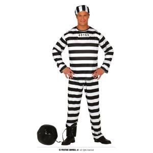 COSTUME PRIGIONIERO CARCERATO TAGLIA M 48-50