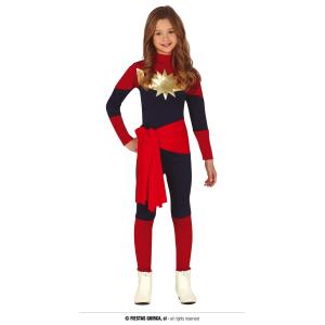 COSTUME CAPITANA DELLO SPAZIO TAGLIA 5-6 ANNI MISS MARVEL