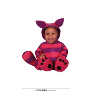 COSTUME PURPLE CAT GATTO BABY STREGATTO TAGLIA 12-18 MESI