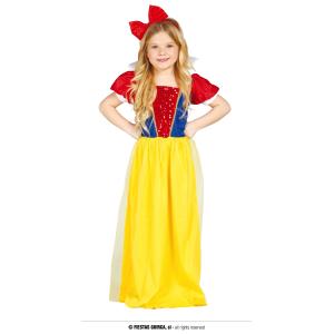 COSTUME PRINCIPESSA BIANCANEVE DELLA FORESTA TAGLIA 5-6 ANNI