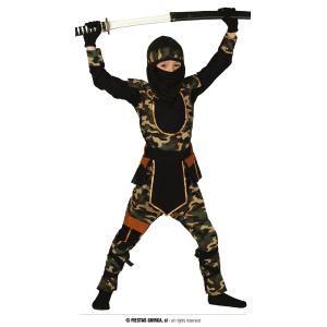 COSTUME COMMANDO NINJA BAMBINO TAGLIA 10-12 ANNI