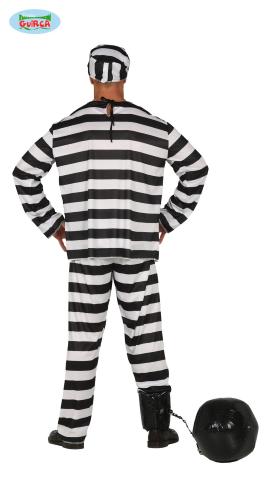 COSTUME PRIGIONIERO CARCERATO TAGLIA L 52-54