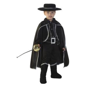 COSTUME VENDICATORE BABY 1/2 ANNI ZORRO CAVALIERE MASCHERATO