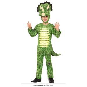 COSTUME DINOSAURO TRICERATOPO BAMBINI TAGLIA 3-4 ANNI