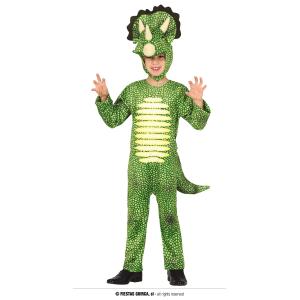 COSTUME DINOSAURO TRICERATOPO BAMBINI TAGLIA 5-6 ANNI