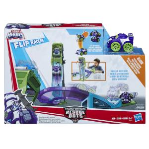 TRANSFORMERS RESCUE BOTS PISTA FLIP RACERS