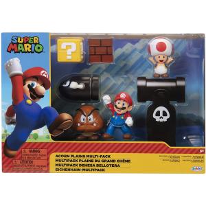NINTENDO SUPER MARIO SET 5 PZ CON 4 PERSONAGGI  DIORAMA