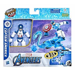 AVENGERS BEND AND FLEX CAPITAN AMERICA ICE MISSION PERSONAGGI 15 CM