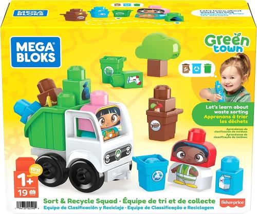 MEGA BLOKS GREEN TOWN RACCOLTA DIFFERENZIATA ECO AMICI BIO COSTRUZIONI