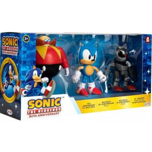SONIC 30TH ANNIVERSARIO NEW - 3 PERSONAGGI: SONIC, DR. EGGMAN E MECHA SONIC